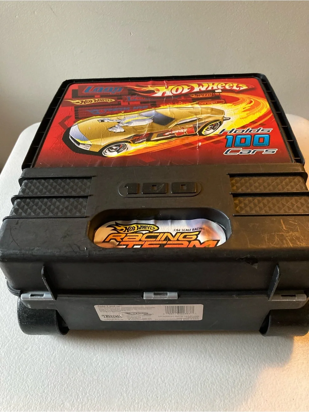 Hot Wheels Racing Team Carry Case Holds 100 Cars, Rolling Handle, Black